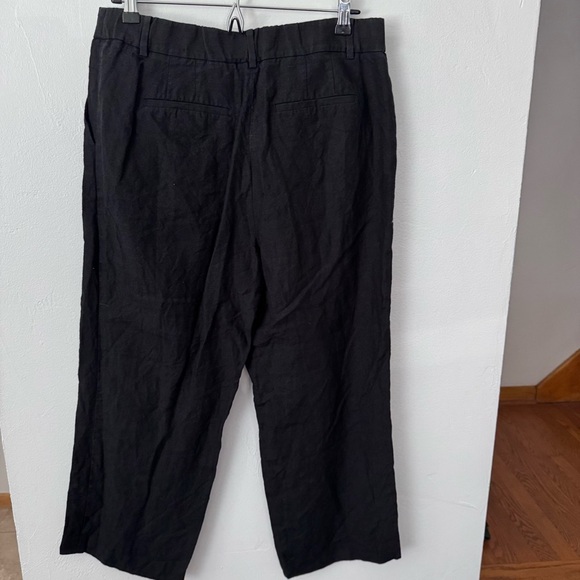 Talbots black wide leg linen pant Size 10 - Picture 6 of 6